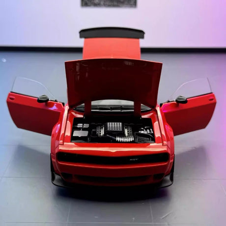 Dodge 2018 تشالنجر SRT هيلكات ريد 1:24 – نموذج عرض مصبوب، مصبوب.