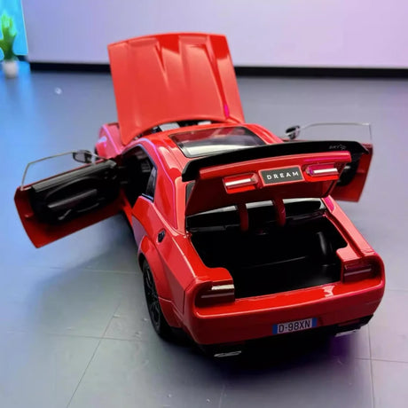 Dodge 2018 تشالنجر SRT هيلكات ريد 1:24 – نموذج عرض مصبوب، مصبوب.
