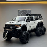[TOY] 1:24 Dodge RAM 2021 1500 TRX Mammoth 6x6 White Model Car Die-Cast