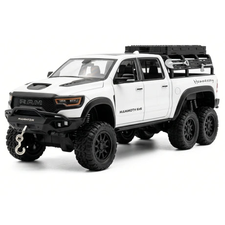 [TOY] 1:24 Dodge RAM 2021 1500 TRX Mammoth 6x6 White Model Car Die-Cast