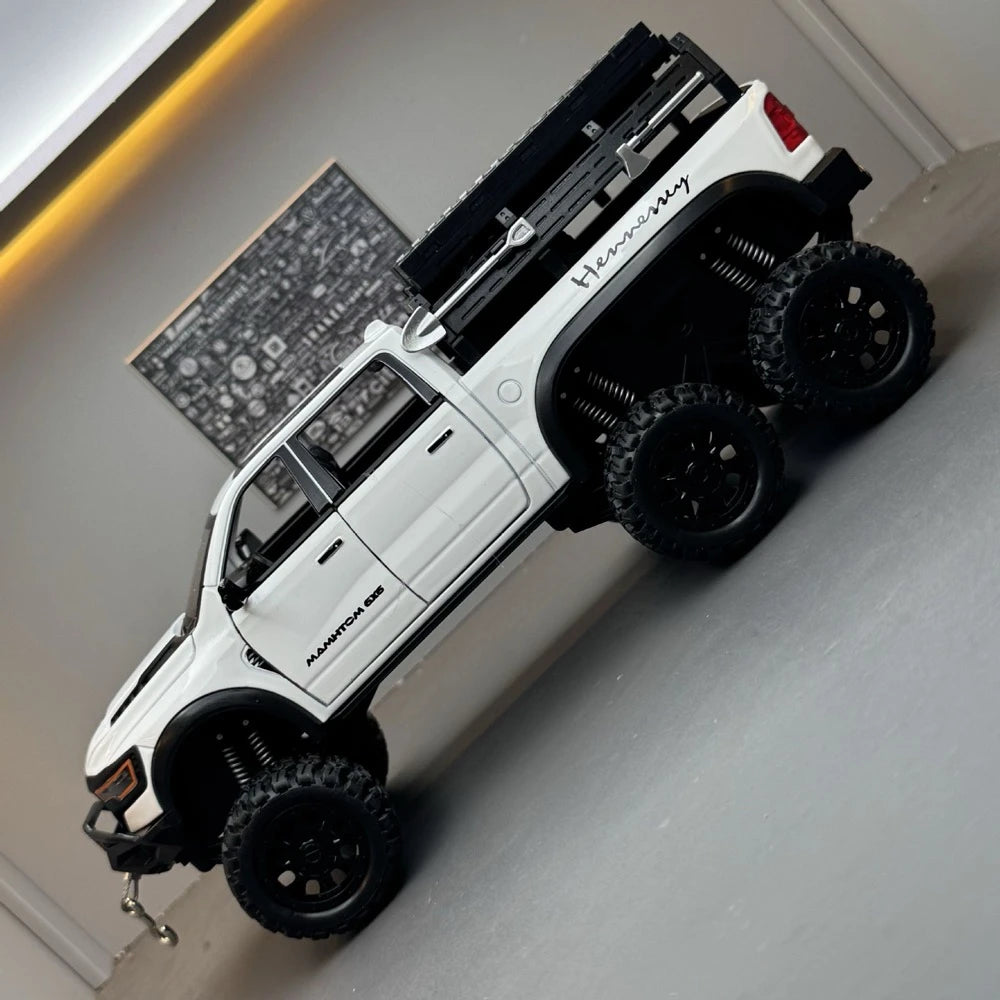 [TOY] 1:24 Dodge RAM 2021 1500 TRX Mammoth 6x6 White Model Car Die-Cast