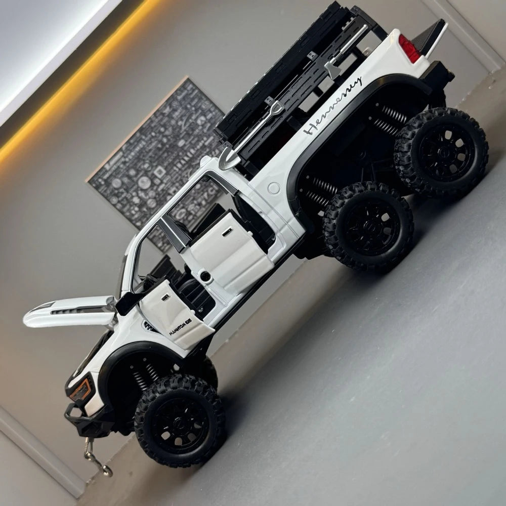 [TOY] 1:24 Dodge RAM 2021 1500 TRX Mammoth 6x6 White Model Car Die-Cast