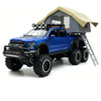 فورد 2020 F-150 رابتور 6x6 تخييم طرق وعرة RV أزرق 1:24 – نموذج عرض مصبوب، مصبوب.