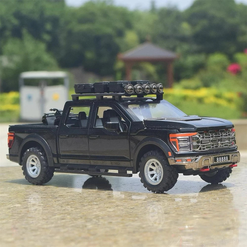 [TOY] 1:24 Ford 2021 F-150 Raptor Black Model Car Die-Cast