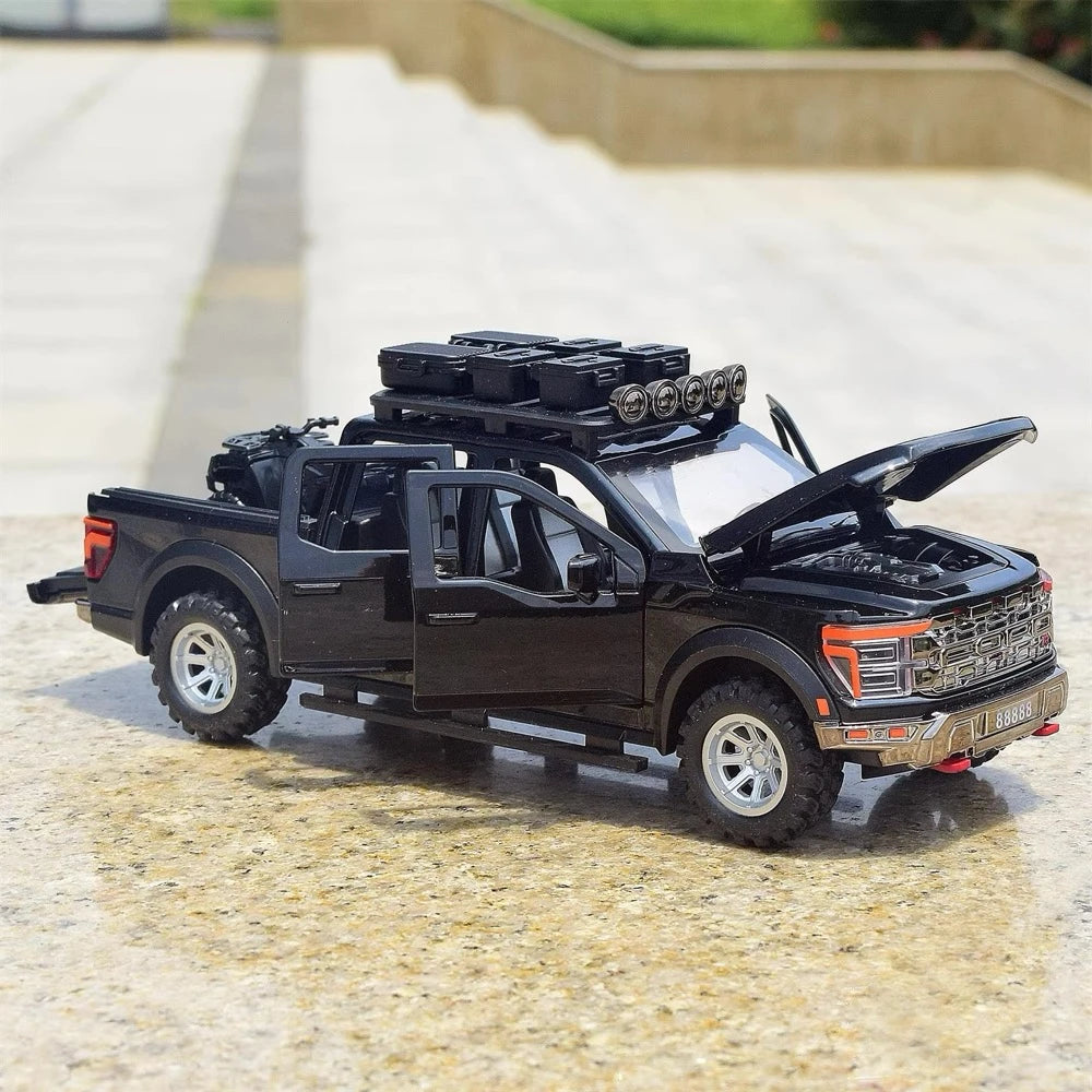 [TOY] 1:24 Ford 2021 F-150 Raptor Black Model Car Die-Cast