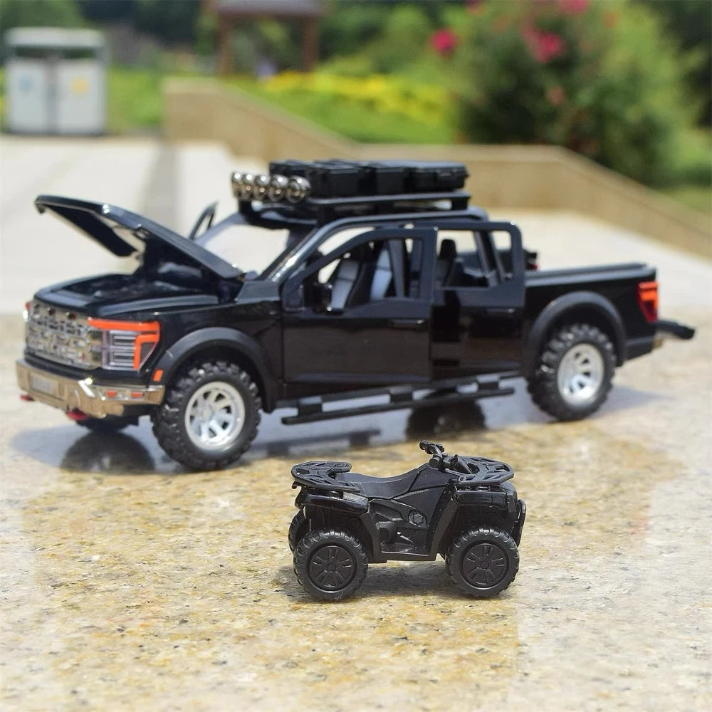 [TOY] 1:24 Ford 2021 F-150 Raptor Black Model Car Die-Cast