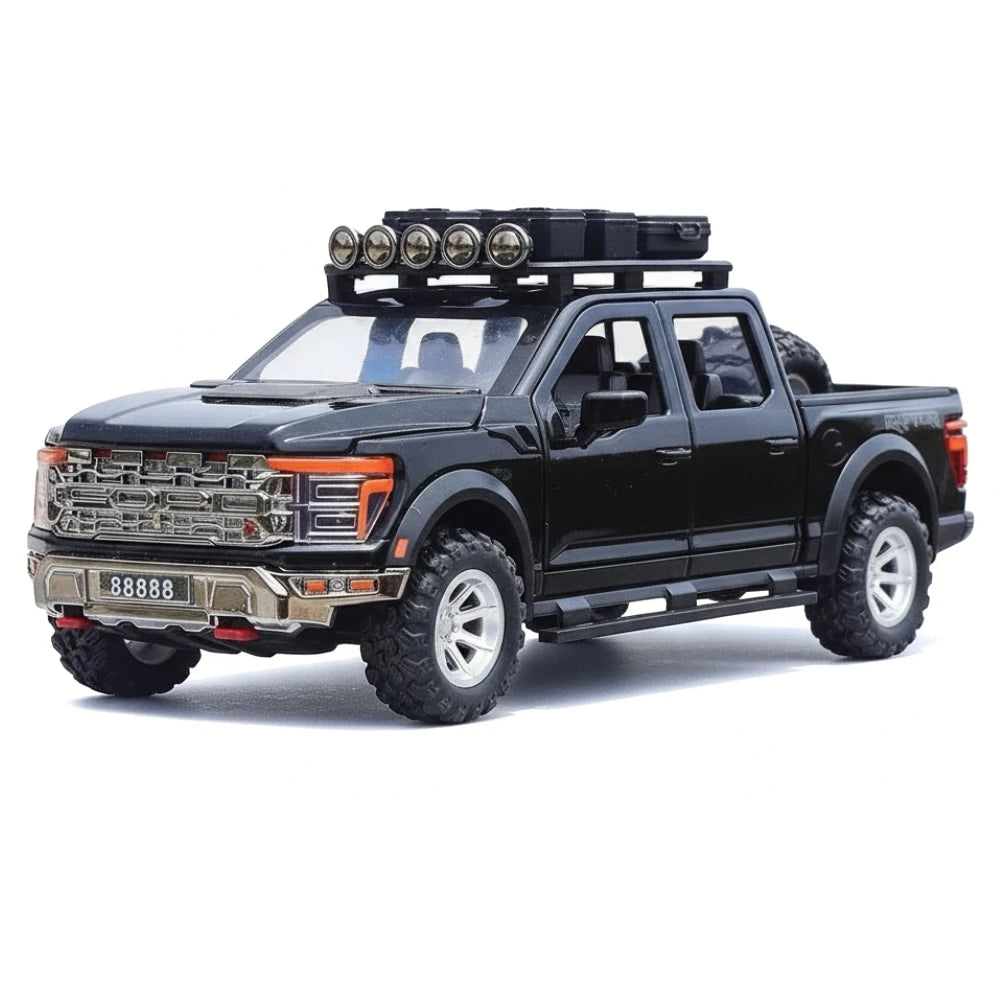 [TOY] 1:24 Ford 2021 F-150 Raptor Black Model Car Die-Cast
