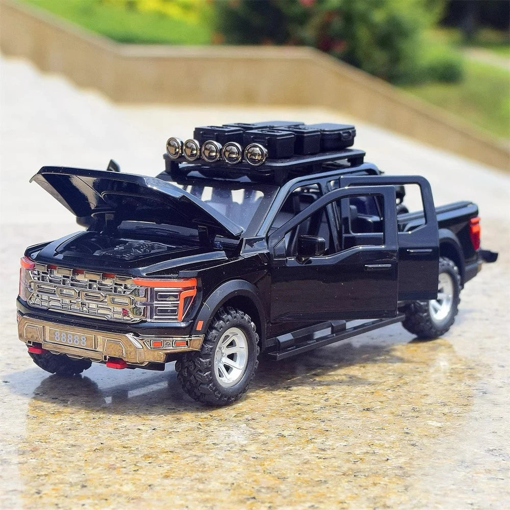 [TOY] 1:24 Ford 2021 F-150 Raptor Black Model Car Die-Cast