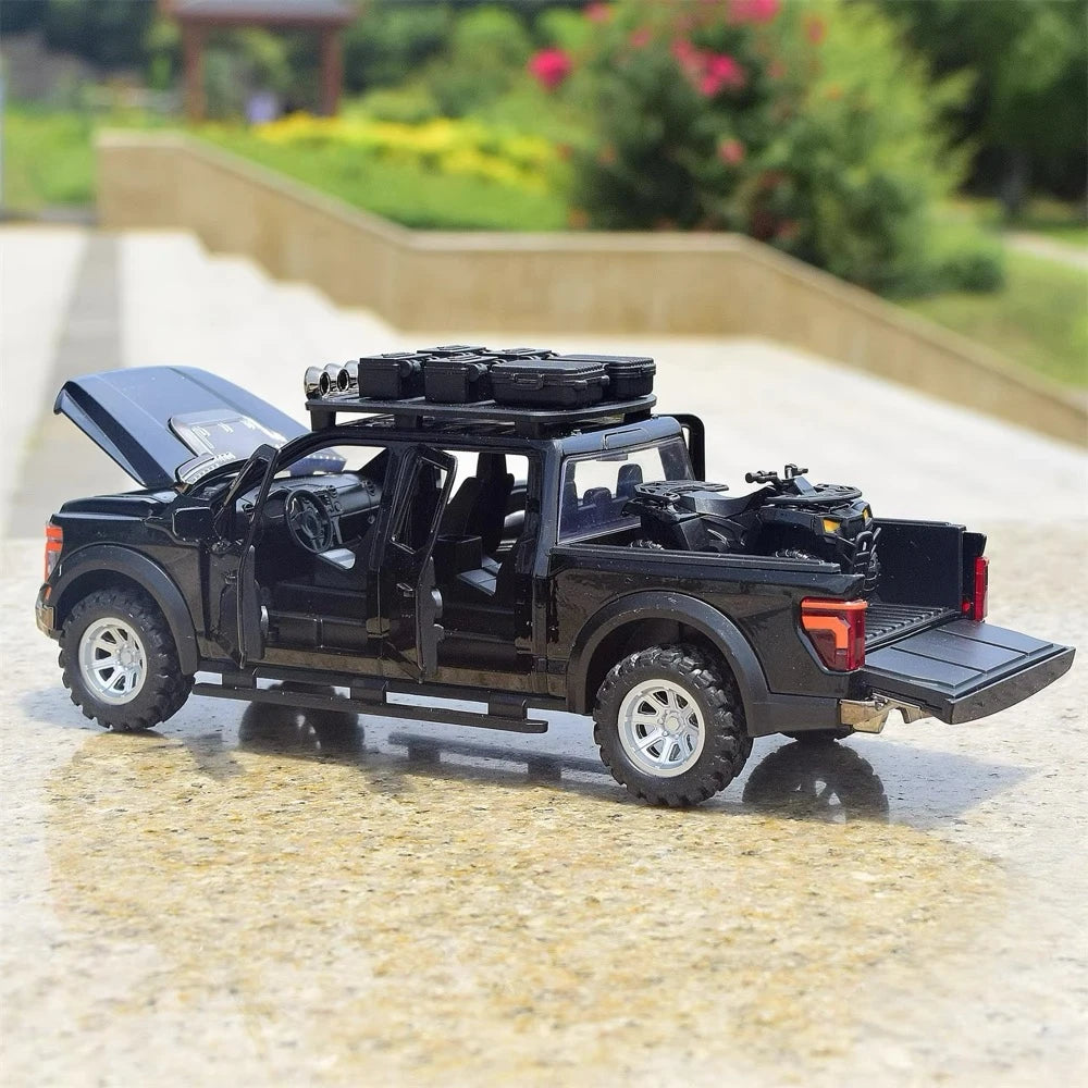 [TOY] 1:24 Ford 2021 F-150 Raptor Black Model Car Die-Cast