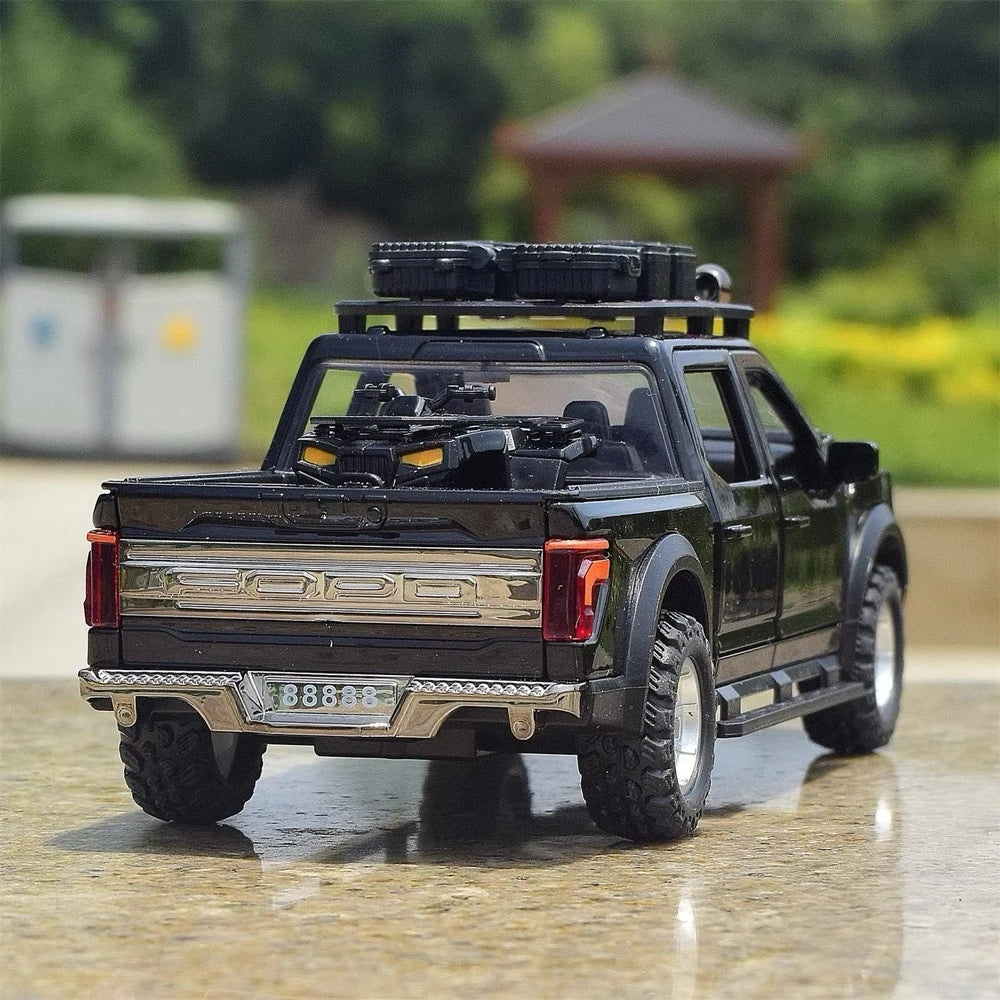 [TOY] 1:24 Ford 2021 F-150 Raptor Black Model Car Die-Cast