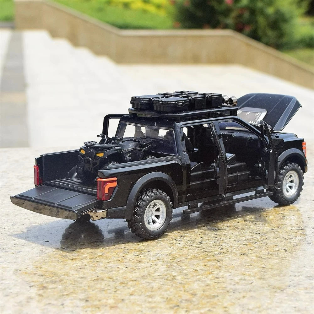 [TOY] 1:24 Ford 2021 F-150 Raptor Black Model Car Die-Cast