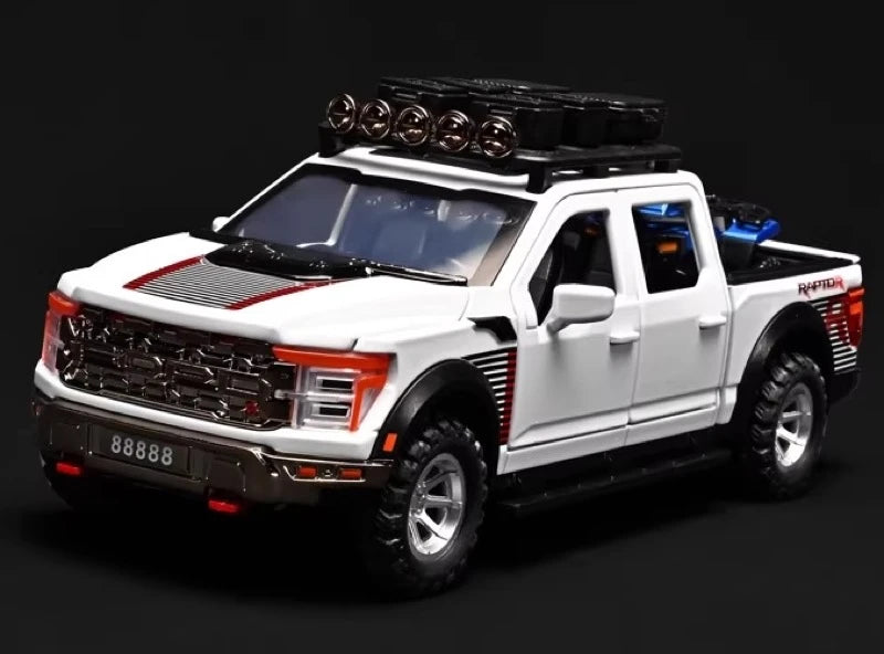 [TOY] 1:24 Ford 2021 F-150 Raptor White Model Car Die-Cast