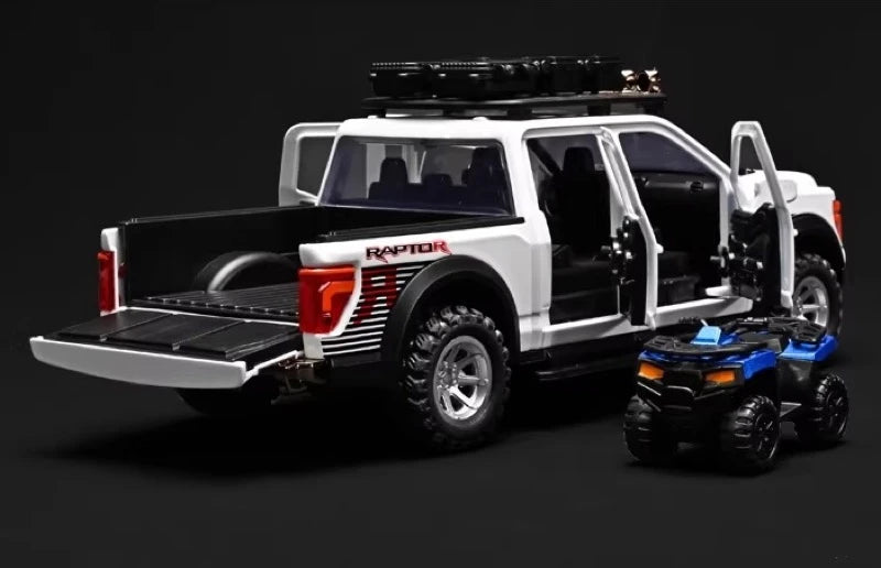 [TOY] 1:24 Ford 2021 F-150 Raptor vit modellbil Die-Cast