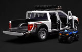 [TOY] 1:24 Ford 2021 F-150 Raptor vit modellbil Die-Cast