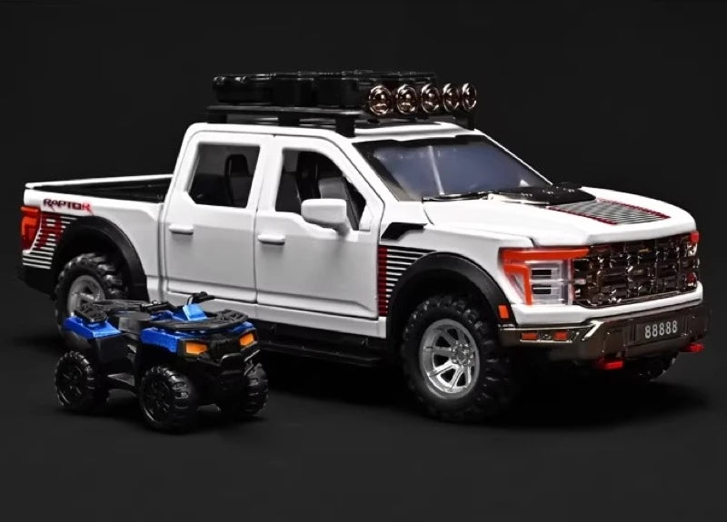 [TOY] 1:24 Ford 2021 F-150 Raptor White Model Car Die-Cast