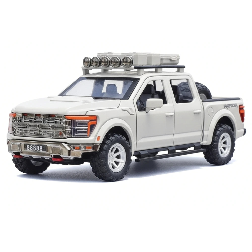 [TOY] 1:24 Ford 2021 F-150 Raptor White Model Car Die-Cast