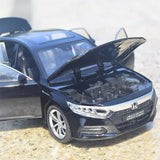 [TOY] 1:24 Honda 2017 Accord nero modellino di auto Die-Cast