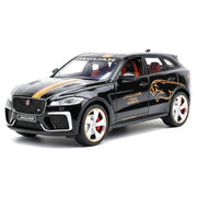 Jaguar 2016 F-PACE svart 1:24 – modellbil i gjuten metall för display