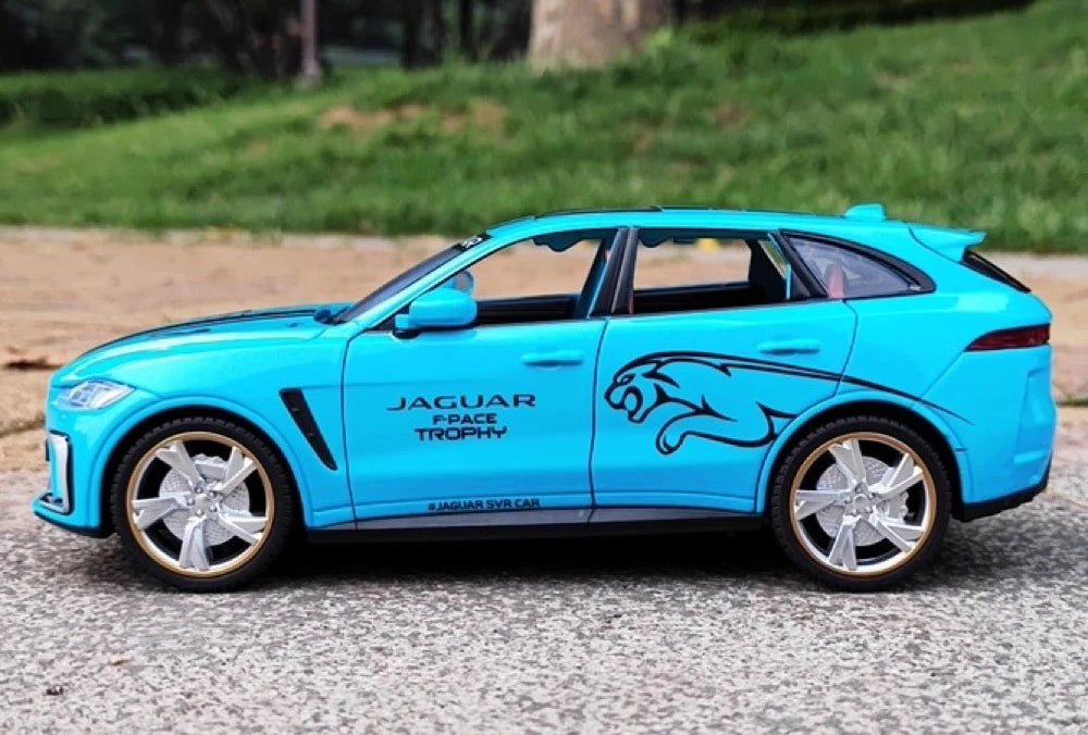 [TOY] 1:24 Jaguar 2016 F-PACE Blue Model Car Die-Cast