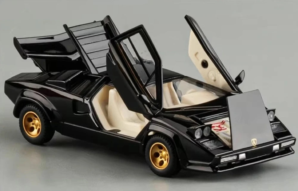 [TOY] 1:24 Lamborghini 1988 Countach LP5000 QV Black Model Car Die-Cast