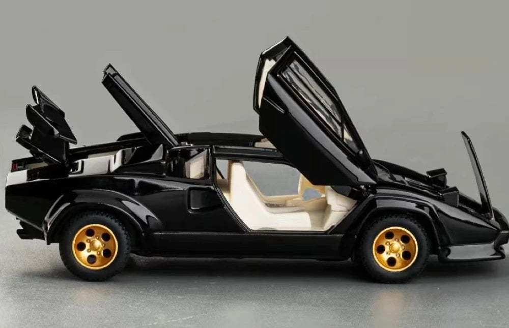 [TOY] 1:24 Lamborghini 1988 Countach LP5000 QV Black Model Car Die-Cast