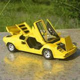 [TOY] 1:24 Lamborghini 1988 Countach LP5000 QV Yellow Model Car Die-Cast