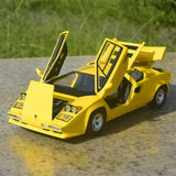 [TOY] 1:24 Lamborghini 1988 Countach LP5000 QV Yellow Model Car Die-Cast