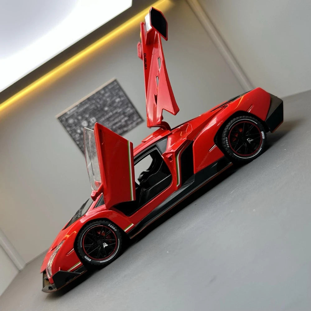 [TOY] 1:24 Lamborghini 2013 Veneno rosso modellino di auto Die-Cast