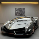 Lamborghini 2013 Veneno Silver 1:24 – model wyświetlacza odlewany z metalu