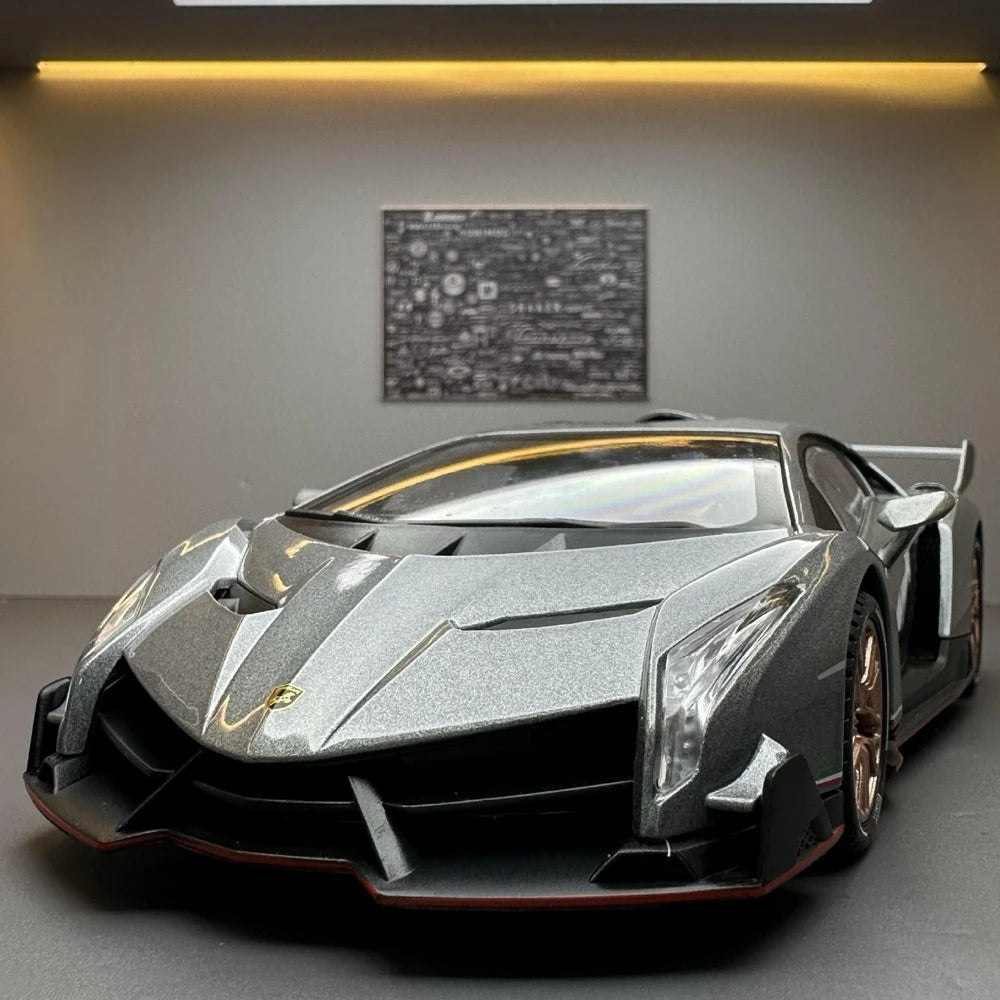 [TOY] 1:24 Lamborghini 2013 Veneno Silver Model Car Die-Cast