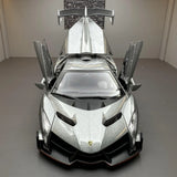 Lamborghini 2013 Veneno Silver 1:24 – model wyświetlacza odlewany z metalu
