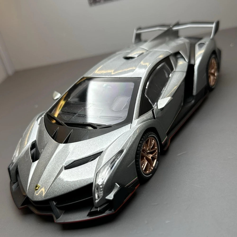 [TOY] 1:24 Lamborghini 2013 Veneno Silver Model Car Die-Cast