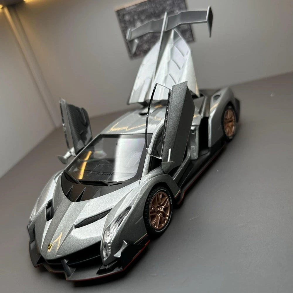[TOY] 1:24 Lamborghini 2013 Veneno Silver Model Car Die-Cast