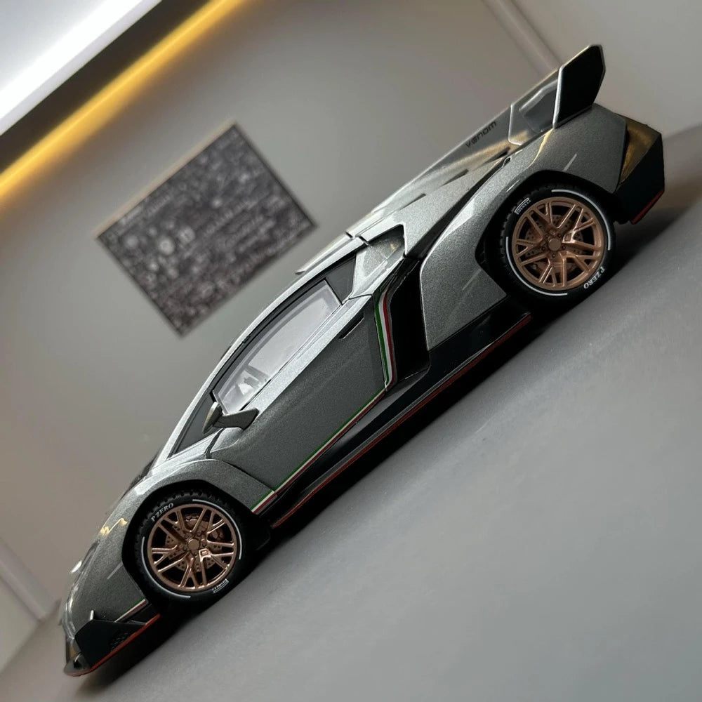 [TOY] 1:24 Lamborghini 2013 Veneno Silver Model Car Die-Cast