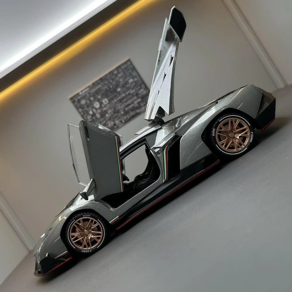[TOY] 1:24 Lamborghini 2013 Veneno Silver Model Car Die-Cast