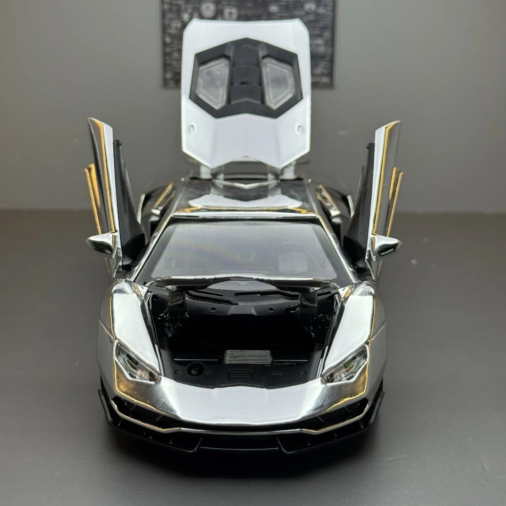 [TOY] 1:24 Lamborghini 2017 Centenario LP770-4 Silver Model Car Die-Cast