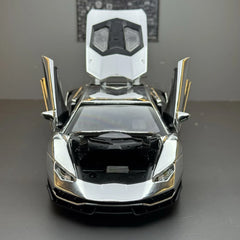 [TOY] 1:24 Lamborghini 2017 Centenario LP770-4 Silver Model Car Die-Cast