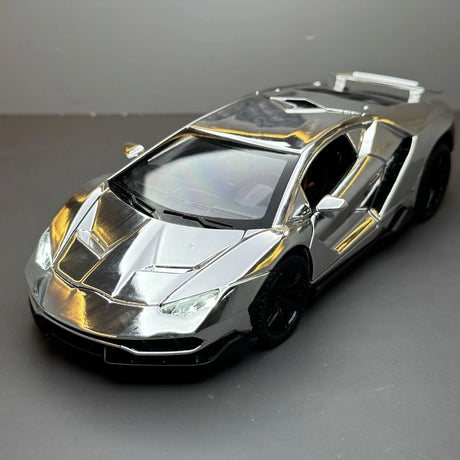 Lamborghini 2017 Centenario LP770-4 Silver 1:24 – model wyświetlacza odlewany z odlewu