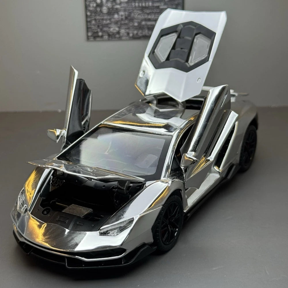 [TOY] 1:24 Lamborghini 2017 Centenario LP770-4 Silver Model Car Die-Cast