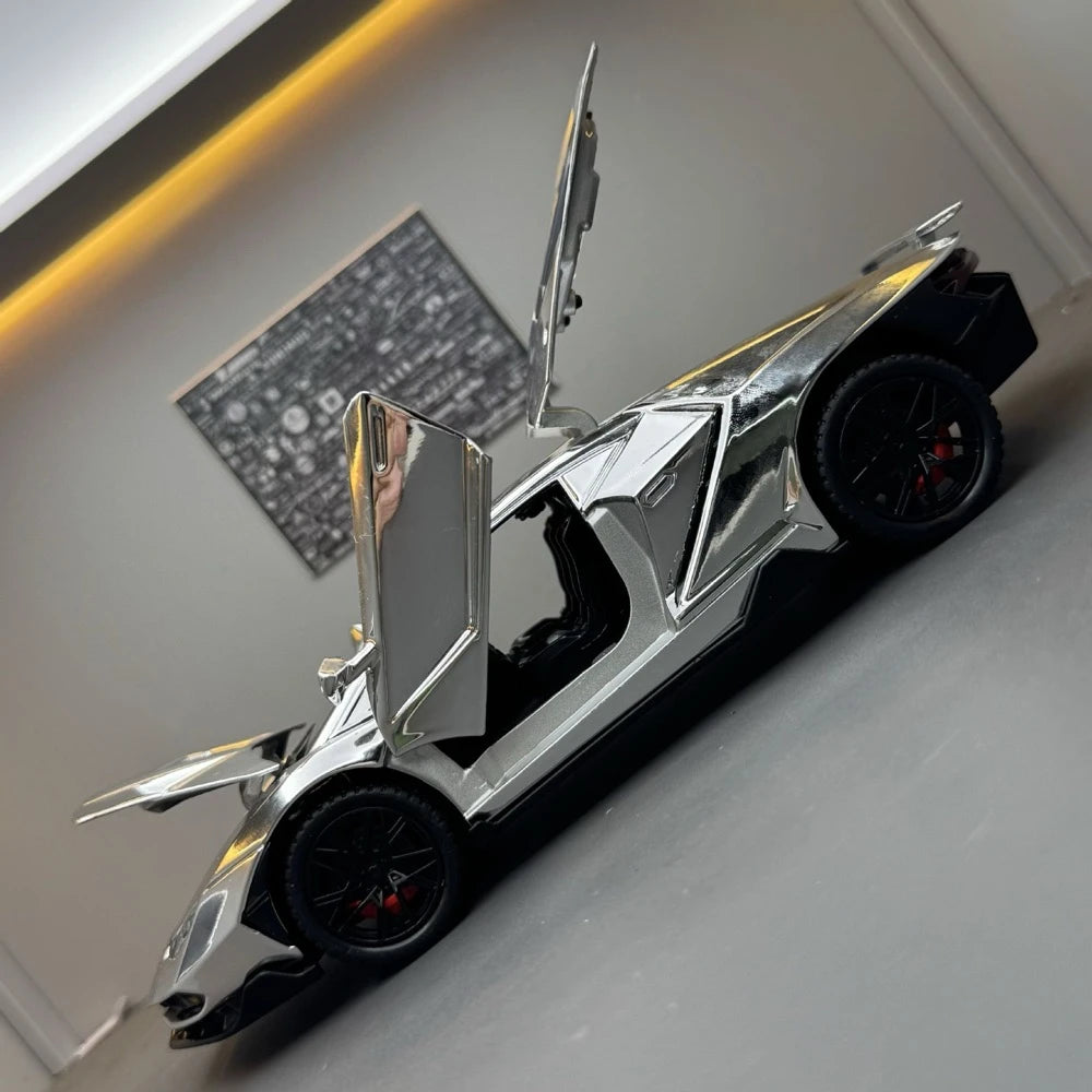 [TOY] 1:24 Lamborghini 2017 Centenario LP770-4 Silver Model Car Die-Cast