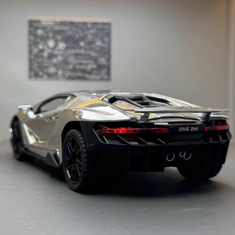 [TOY] 1:24 Lamborghini 2017 Centenario LP770-4 Silver Model Car Die-Cast