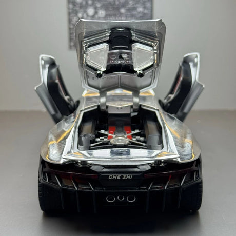 Lamborghini 2017 Centenario LP770-4 Silver 1:24 – model wyświetlacza odlewany z odlewu