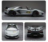 [TOY] 1:24 Lamborghini 2018 Aventador LP770-4 SVJ Gray Model Car Die-Cast