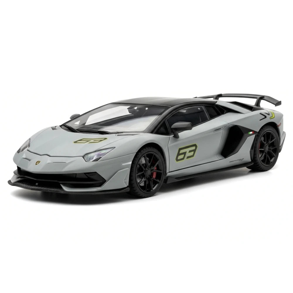 [TOY] 1:24 Lamborghini 2018 Aventador LP770-4 SVJ Gray Model Car Die-Cast