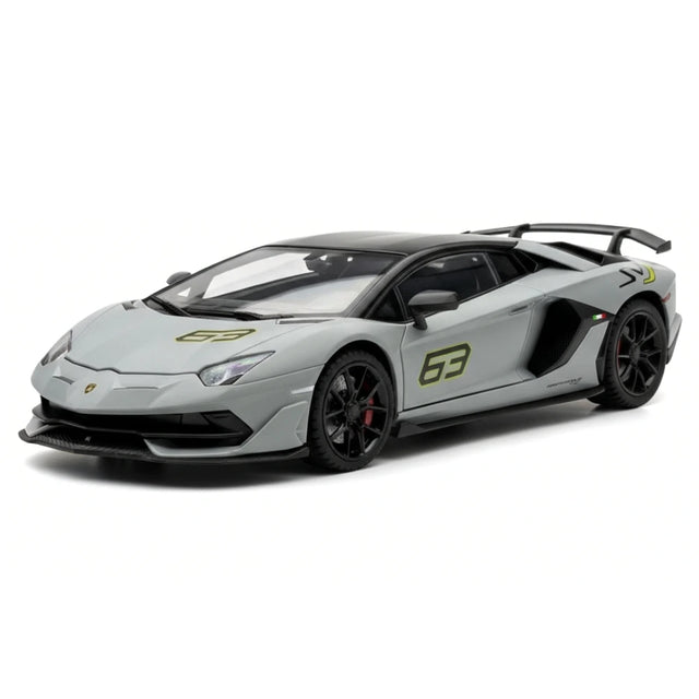 [TOY] 1:24 Lamborghini 2018 Aventador LP770-4 SVJ Gray Model Car Die-Cast