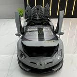 [TOY] 1:24 Lamborghini 2018 Aventador LP770-4 SVJ Gray Model Car Die-Cast