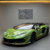[TOY] 1:24 Lamborghini 2018 Aventador LP770-4 SVJ Green Model Car Die-Cast