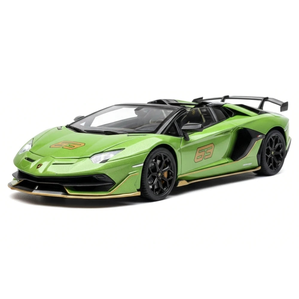 [TOY] 1:24 Lamborghini 2018 Aventador LP770-4 SVJ Green Model Car Die-Cast