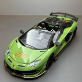 [TOY] 1:24 Lamborghini 2018 Aventador LP770-4 SVJ Green Model Car Die-Cast