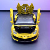 [TOY] 1:24 Lamborghini 2018 Aventador LP770-4 SVJ Yellow Model Car Die-Cast
